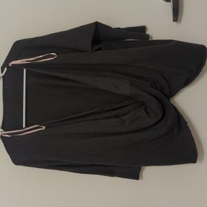 Forever 21 Crossed black sweater tunic with mid length sleeves